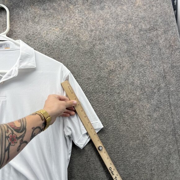 Peter Millar Polo Shirt Mens Small White Featherweight UPF 50+ Golf Performance - Picture 3 of 10